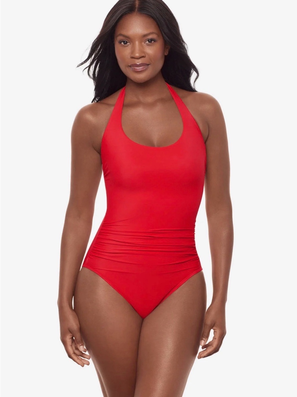 Miraclesuit Utopia Red Halter One-Piece Swimsuit